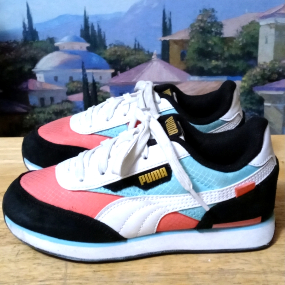Puma Future Rider Toddler Multicolored Sneakers,Size 1C,381964-01,Nice Gift.🎁